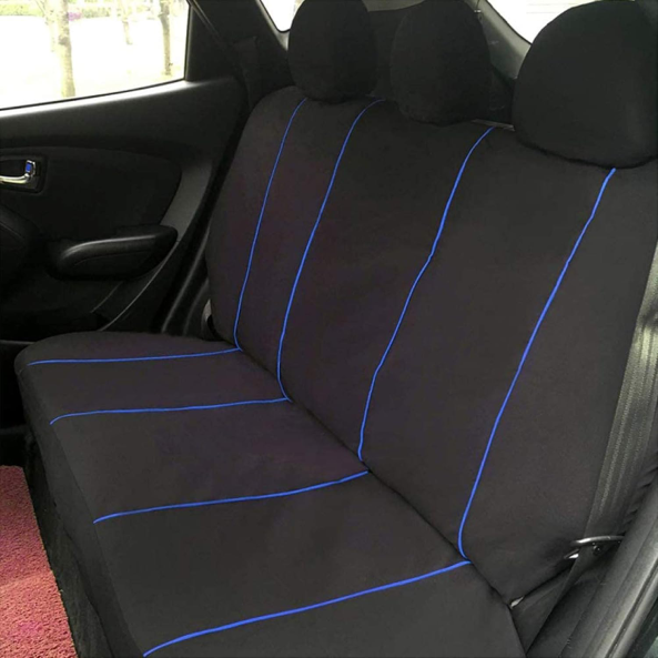 Housses de siège universelles 9 pièces – Protection complète pour voiture 5 places, tissu respirant, installation facile (Noir, Gris, Bleu, Rouge)
